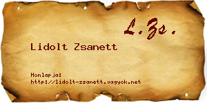 Lidolt Zsanett névjegykártya